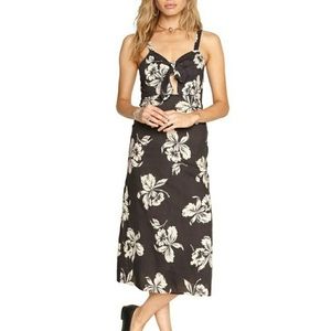 Amuse Society floral tie front midi